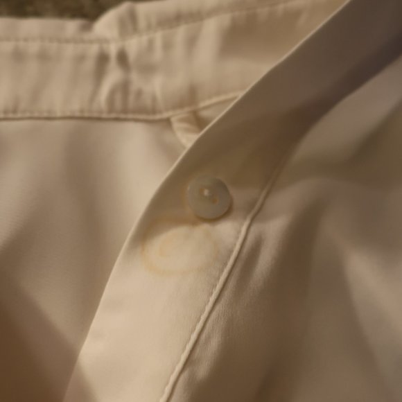 NWD Womens Chris Gramer Ivory White Chest Pockets Button Top Blouse 1 US/M * - Picture 12 of 13